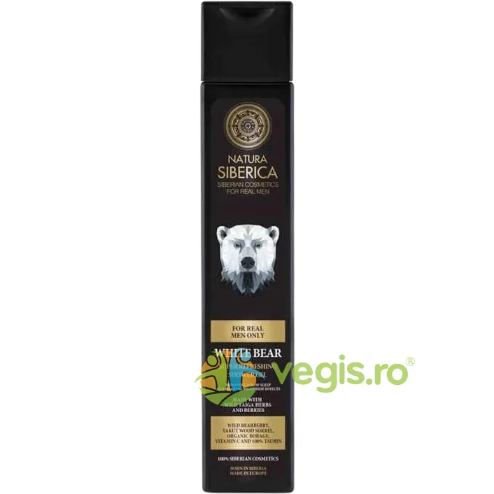 Gel de Dus Revigorant pentru Barbati cu Plante Siberiene White Bear 250ml
