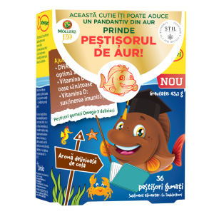 Pestisori gumati cu Omega-3 si aroma cola
